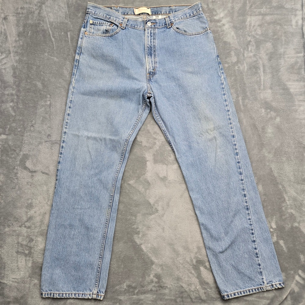 Vintage Levis 505 Regular Fit Jeans Mens W38 L32 Light Wash Straight Leg 90's